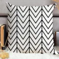 Modern black and white geometric pattern pillow cover for sofa bedroom home decor. - Single-Sided Peach Skin Pillowcase; Without Core; 45x45cm / Style 8