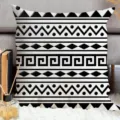 Black and white geometric pillow cover featuring abstract patterns for modern sofa decor. - Single-Sided Peach Skin Pillowcase; Without Core; 45x45cm / Style 10