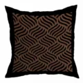 Retro bruine kussenhoes met golvend patroon, moderne decoratieve kussensloop voor thuis. - 45x45cm / Enkelzijdig