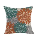 Bohemian dahlia throw pillow cover, stylish abstract floral cushion cover for sofa bed decor. - Double-Sided Pillow Cover (Without Core) / 45x45cm / Style 16
