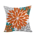 Bohemian style dahlia floral throw pillow cover, decorative sofa cushion case for home. - Double-Sided Pillow Cover (Without Core) / 45x45cm / Style 17