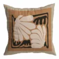 Retro Maillard bloemen kussenhoes, abstract botanische kunstprint decoratieve sierkussenhoes. - 45x45cm / Enkelzijdig