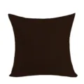 Dark brown solid color throw pillow cover, minimalist square cushion cover for home decor. - BZ20266277-22 / Single-Sided Linen Cushion Cover; Without Insert; 35*35cm