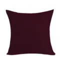 Solid color burgundy cushion cover, minimalist Nordic style soft home decor pillowcase. - BZ20266277-25 / Single-Sided Linen Cushion Cover; Without Insert; 35*35cm