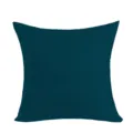 Nordic minimalist solid color throw pillow cover, elegant dark teal square cushion case. - BZ20266277-27 / Single-Sided Linen Cushion Cover; Without Insert; 35*35cm