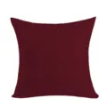 Solid color throw pillow cover burgundy square cushion case Nordic minimalist home decor style - BZ20266277-29 / Single-Sided Linen Cushion Cover; Without Insert; 35*35cm