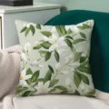 Botanical flower throw pillow cover soft green cushion case for sofa bed living room decor - Single-Sided Velvet Pillow Cover 50x30cm / ZYHLR-2