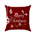 Christmas pillowcase festive decorative cushion cover soft red sofa pillow cover holiday decor - Peach Skin 45x45cm / ZB20250820-3