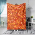 Manta de franela con diseño de calabaza de otoño, cálida y suave para el hogar. - Estilo Calabaza Halloween 6