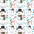 Christmas cute snowman pattern throw pillow cover, festive sofa cushion textile design. - Style 1 / Peach Skin Pillow Cover 45x45cm