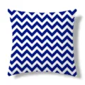 Housse de coussin chevron bleu et blanc, style nordique geometrique housse de sofa. - 45x45cm / Housse de Coussin Peau de Pêche