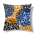 Geometric floral pattern throw pillow detail, stylish square cushion for home sofa car decor. - Peach Skin Single-Sided Print (Style 2) / 45x45cm