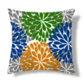Abstract floral pattern square throw pillow cushion detail close up view for home decor sofa - Peach Skin Single-Sided Print (Style 4) / 45x45cm