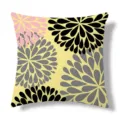 Modern geometric floral throw pillow, soft square cushion for sofa, bed, living room decor. - Peach Skin Single-Sided Print (Style 9) / 45x45cm