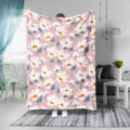 Blumen Flanell Decke Rosa Gänseblümchen Druck Weiche Warme Wohndecke für Schlafzimmer - Rosa Gänseblümchen / 80x120 Einseitiger Druck (230g/㎡ Flanell)