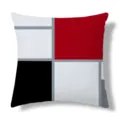 Detailed view of abstract geometric pattern pillow cover with vibrant color block design. - Single-Sided Peach Skin Velvet Pillow Cover 45x45cm / ZB20250617A-1