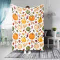 Manta de franela con diseño de calabaza de Halloween suave y acogedora para cama y sofá - Estilo Calabaza Halloween 4