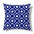 Fodera per cuscino decorativo geometrico blu e bianco minimalista per divano moderno. - 45x45cm / Federa per Cuscino Pelle di Pesca