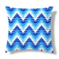 Housse de coussin décorative géométrique bleue abstraite pour canapé salon auto top - 45x45cm / Housse de Coussin Peau de Pêche