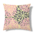 Square throw pillow with minimalist geometric floral pattern, soft cushion for sofa and car. - Peach Skin Single-Sided Print (Style 6) / 45x45cm