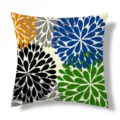 Modern geometric floral print square throw pillow for living room sofa home decor use - Peach Skin Single-Sided Print (Style 12) / 45x45cm