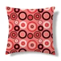 Moderne geometrische kussenhoes retro roze abstracte cirkels decoratieve kussensloop bank bed - L21648BZ-12 / Enkelzijdige kussensloop van perzikhuid; zonder vulling; 45*45cm