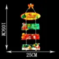 Christmas LED door hanging light sign with festive elements and holiday lighting 105cm - Plug-in Model (Flat Plug)