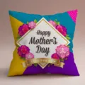 Funda de cojin cuadrada Dia de la Madre con flores, decoracion suave para sofa de casa. - Funda de Almohada de Piel de Melocotón de Lado Único / 45x45cm