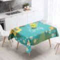 Waterproof polyester spring floral tablecloth for home kitchen and dining table decoration. - 90x140cm / Spring Sunflower