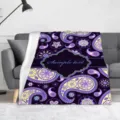 Morbida coperta in flanella con motivo cachemire, plaid accogliente per divano e letto. - ZM20250203-1