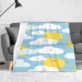 Coperta in Pile di Flanella Stampa Nuvola Sole Morbida Calda Coperta per Divano Letto - ZM20250203-2