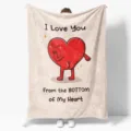 Valentinstag Flanell Decke süßes Herz Print weich gemütlich Sofa Kuscheldecke neu! - ZM20251220-4