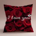 Red rose pillow cover Valentine day cushion soft square sofa bed home decorative throw pillow - Peach Skin Pillow Cover 45x45cm / Red Rose Style 3