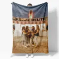 Custom flannel throw blanket personalized photo blanket for cozy living room sofa bed decor - ZM20250203-9 / 80x120 (260g/m² Flannel)