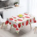 Mantel impermeable impreso digitalmente con bonito diseño de fresa para cocina y comedor hogar. - 100x160cm / Fresa Dulce