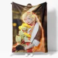Coperta in flanella personalizzata con stampa cosplay anime morbido plaid letto divano. - ZM202502024-24