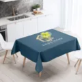 Mantel Impermeable de Poliéster Azul Variante para Mesa de Comedor de Cocina Moderna - HB202504019-25 / 100x160 cm (Tela base de 90g)