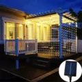 Solar LED Curtain Fairy Lights 3x3M Waterproof Outdoor String Light Christmas Garden Decor - Warm White / 3x1m 100-LED Solar Model