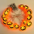 Halloween Pumpkin LED Fairy Lights Battery Operated String Lights for Holiday Party Home Decor - 1.5m 10 Lights / Single Layer Pumpkin