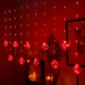 Spring Festival Red Lantern Curtain String Lights LED New Year Decorative Hanging Lamp - Red Lantern Curtain Light