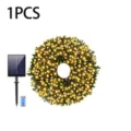 Solar LED string lights outdoor waterproof decorative lights with remote control 1pcs - 100m 1000 LEDs - Solar + Remote / Solar Remote Control - Warm Light