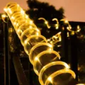 Outdoor solar LED rope light waterproof string lights for garden and patio party decor - 7m 50 LEDs / Warm White