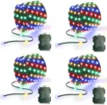 Multi-color LED copper wire string lights with battery box for outdoor holiday and party decor - 5M Dark Green Wire / RGB