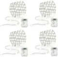 Catena luminosa LED con scatola batterie, 8 modalità impermeabile per decorazioni. - Filo Trasparente 5M / Bianco