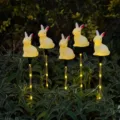 Catena luminosa solare LED da esterno con coniglietto decorazione giardino per feste. - Combinazione di conigli (Tubo trasparente) / Versione Scatola Batteria Impermeabile
