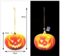 Halloween LED pumpkin hanging light with glowing effect and size dimensions for party decor. - Pumpkin 2 / Warm White