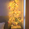 LED Butterfly Vine Light Bendable Fairy Lights Room Decor Wall Hanging Romantic Atmosphere - USB Steady On / Multicolor Butterfly (1.8m 96 LEDs)