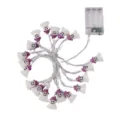 Halloween LED ghost string lights with battery box, perfect for spooky party decoration. - Smiling Ghost / 1.5m 10LED Battery