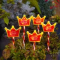 Luminaires solaires de jardin couronne de Noël décoration extérieure de vacances - Couronne
