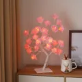 Rose 24LED arbre à roses lumière fleur artificielle lampe de nuit décorative chambre - Base Blanche Rose Rose